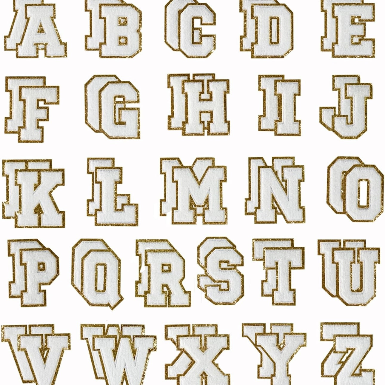 Fluffy letter patches