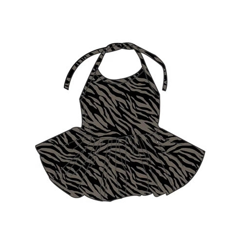 *PREORDER* Must Have Halter Top (Black x Gray Zebra)