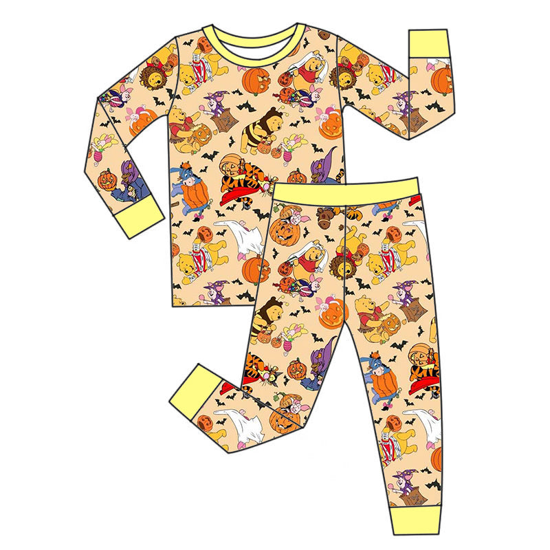 *PREORDER* Two Piece Bamboo Long Set (Spooky Pooh)