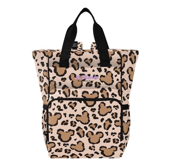 *PREORDER* Backpack Diaper Bag (Cheetah x Mouse Head)
