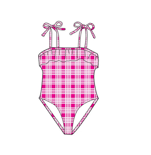 Girls Ruffle Tie One Piece