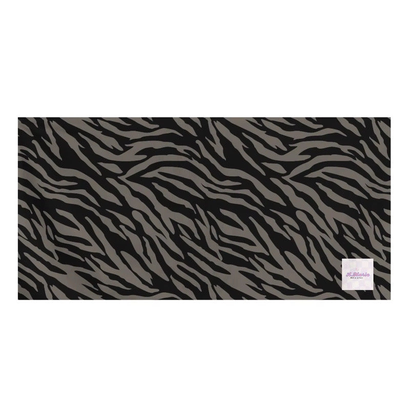 *PREORDER* Microfiber Beach Towel (Black x Gray Zebra)