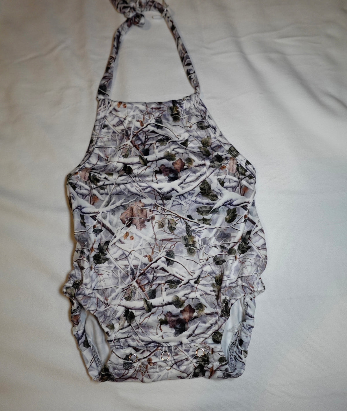 Girls Bubble Halter Bodysuit (Light Woodsy)