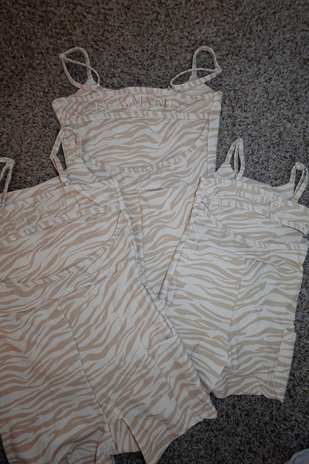 Ideal Active Romper (Neutral Zebra)