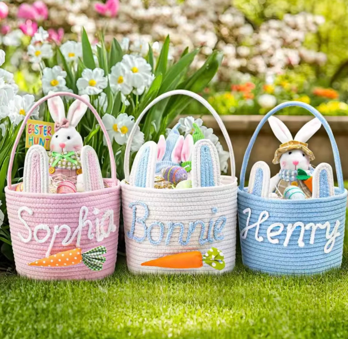 *PREORDER* Embroidered Easter Basket