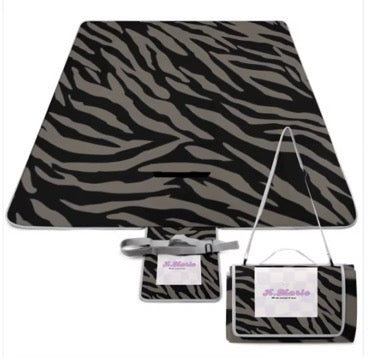 *PREORDER* On The Go Mat (Black x Gray Zebra)