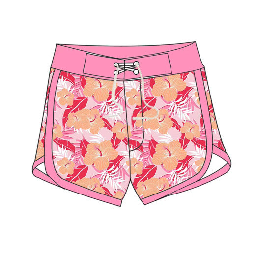 *PREORDER* Boys Surf Shorts (Summer Hibiscus)