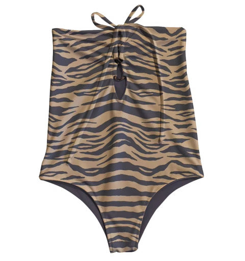 *PREORDER* Allee One Piece Swimsuit (Caramel x Black)