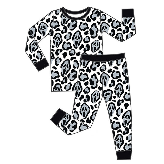 *PREORDER* Two Piece Bamboo Long Set (Ghost Face Cheetah)