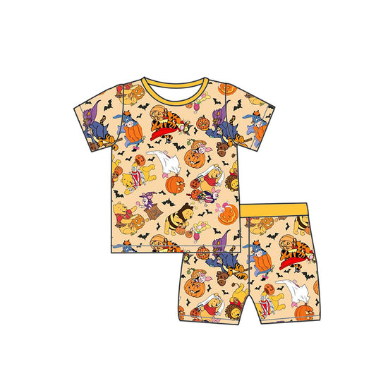*PREORDER* Two Piece Bamboo Shorts Set (Spooky Pooh)