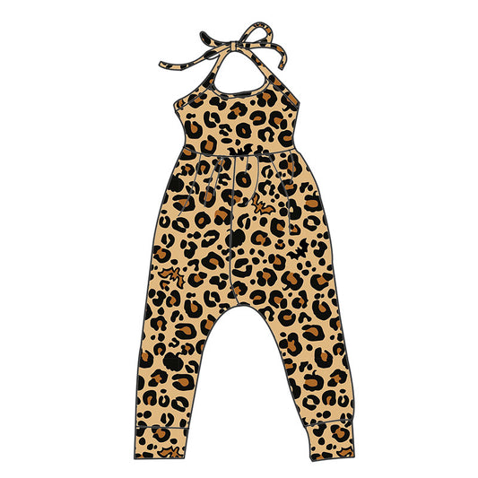 *PREORDER* Spooky Halter Jumpsuit (Bat x Cheetah)