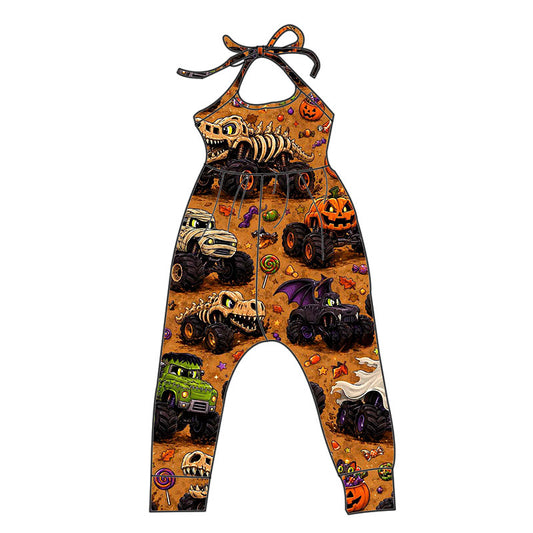 *PREORDER* Spooky Halter Jumpsuit (Spooky Monster Trucks)