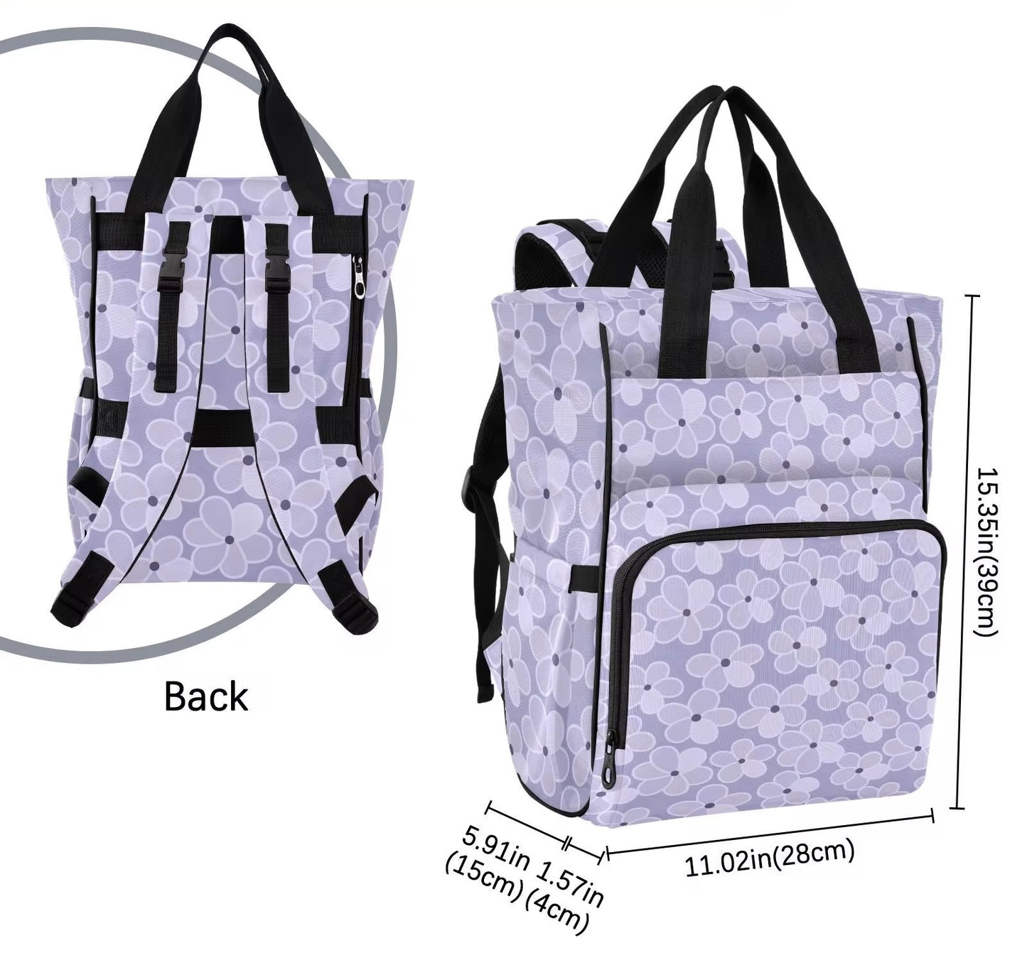 Backpack Diaper Bag (Light Woods)