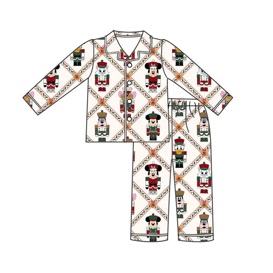 *PREORDER* Holiday Two Piece Button Up Bamboo Long Sleeve Long Pant Set (Nutcracker Characters)