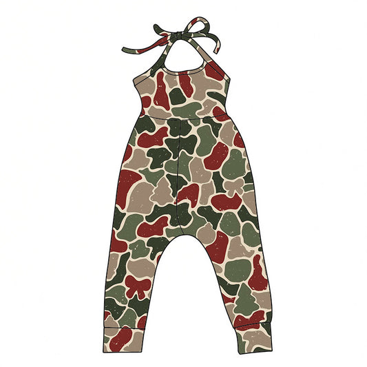 *PREORDER* Holiday Halter Jumpsuit (XMAS Camo)